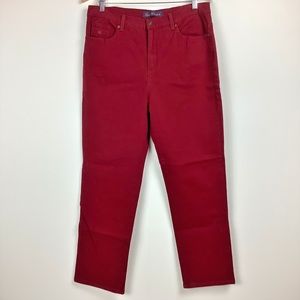 Gloria Vanderbilt Amanda Red Stretch High Waisted Mom Jeans